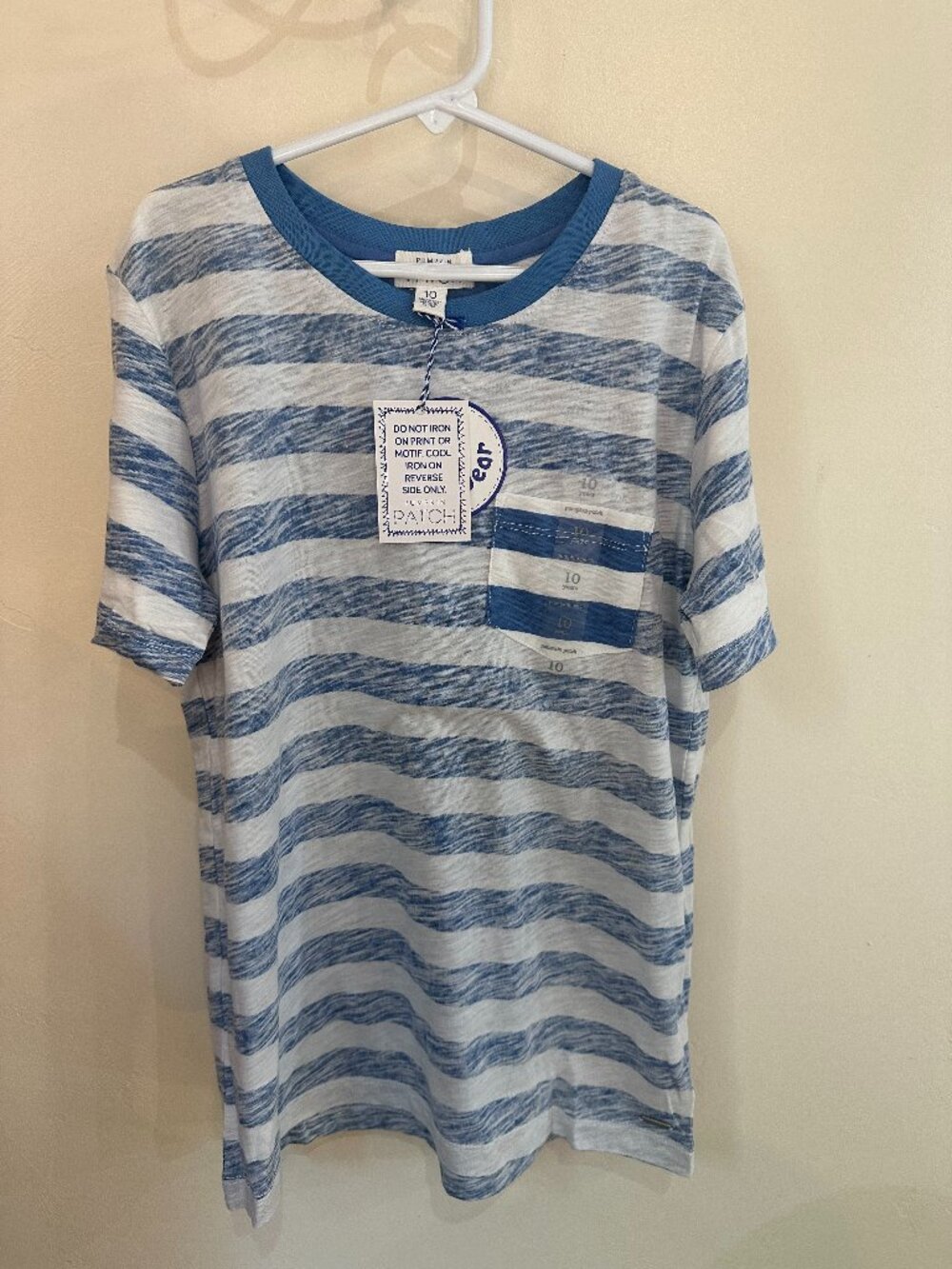 NWT Vintage Pumpkin Patch Core Essentials Reverse Striped Tee Size 10